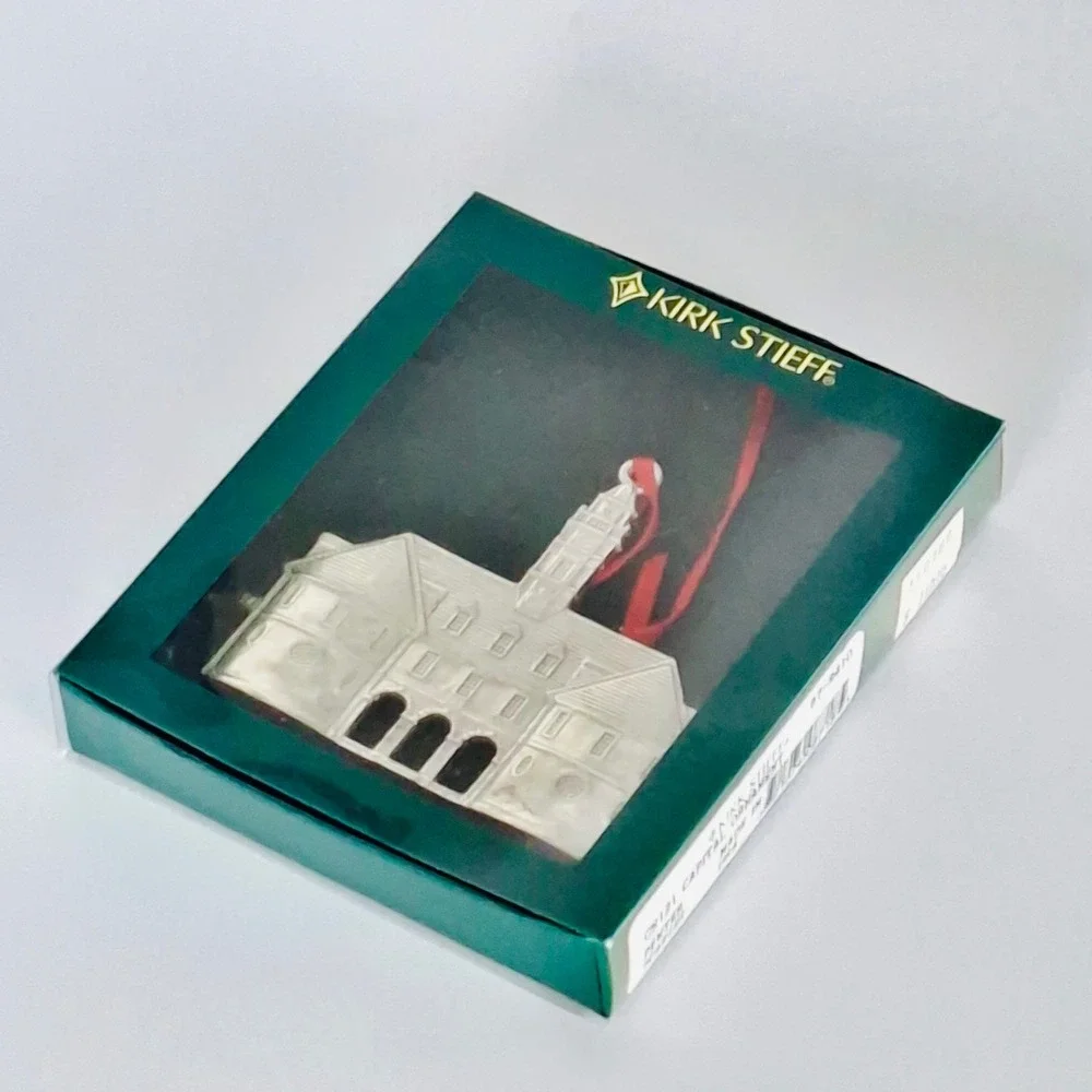 Kirk Stieff Colonial Williamsburg Capitol Pewter Ornament CW121 USA Boxed